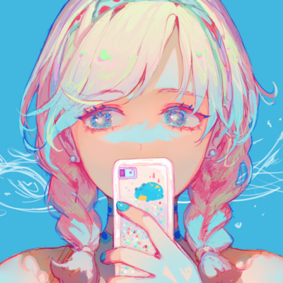 Blue Poison Print (Iridescent foil)