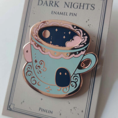Tea Cup Enamel Pin (Spin)